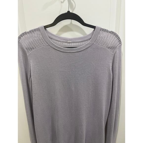 Lululemon Back to Balance Long Sleeve Cashmere Sweater Iced Iris Sz M - Picture 3 of 10
